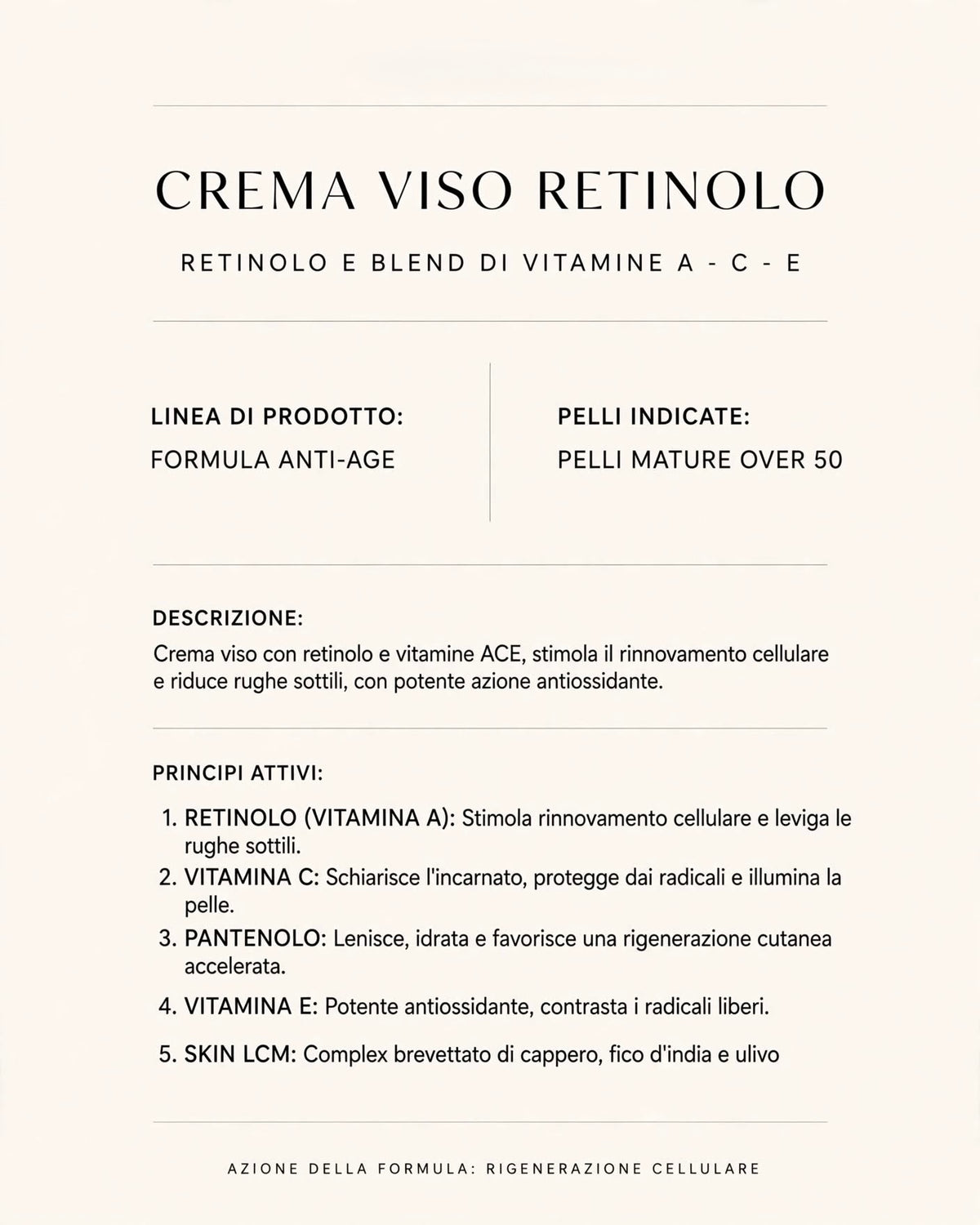 PRE-ORDER crema viso retinolo e fico d’india